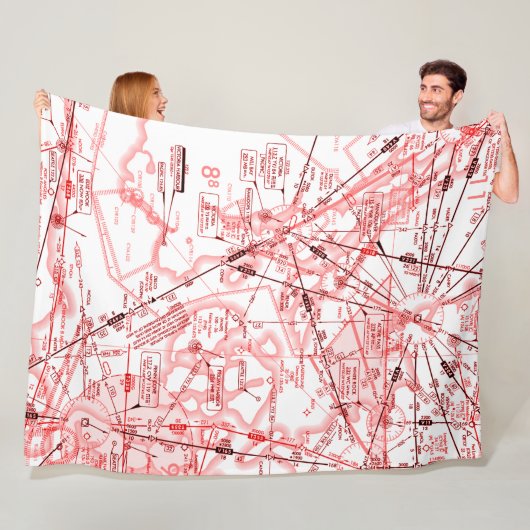 Luchtvaartschema Fleece Deken (In situ)