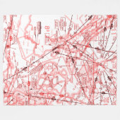 Luchtvaartschema Fleece Deken (Voorkant (Horizontaal))