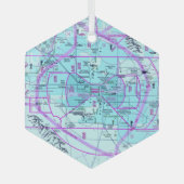 Luchtvaartschema Glas Ornament (Voorkant)