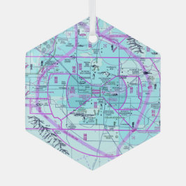 Luchtvaartschema Glas Ornament