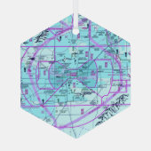 Luchtvaartschema Glas Ornament (Achterkant)