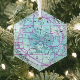 Luchtvaartschema Glas Ornament