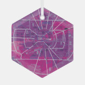 Luchtvaartschema Glas Ornament (Voorkant)