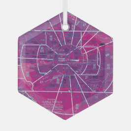 Luchtvaartschema Glas Ornament