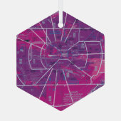 Luchtvaartschema Glas Ornament (Achterkant)