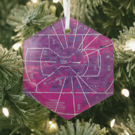 Luchtvaartschema Glas Ornament