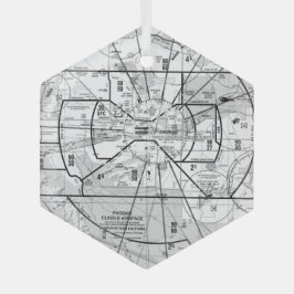 Luchtvaartschema Glas Ornament