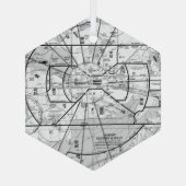 Luchtvaartschema Glas Ornament (Achterkant)