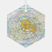 Luchtvaartschema Glas Ornament (Voorkant)