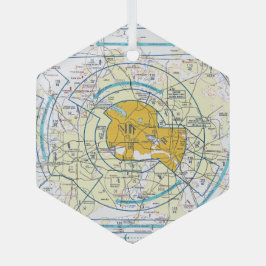 Luchtvaartschema Glas Ornament