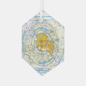 Luchtvaartschema Glas Ornament (Voorkant links)