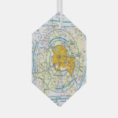 Luchtvaartschema Glas Ornament (Voorkant Rechts)