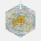 Luchtvaartschema Glas Ornament (Achterkant)