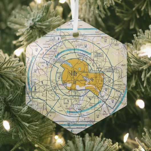 Luchtvaartschema Glas Ornament (Insitu)