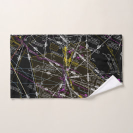 Luchtvaartschema Handdoek