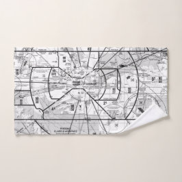 Luchtvaartschema Handdoek