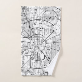 Luchtvaartschema Handdoek