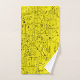 Luchtvaartschema Handdoek