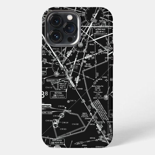 Luchtvaartschema iPhone Hoesje (Achterkant)