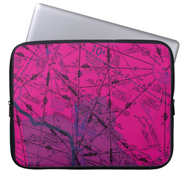 Luchtvaartschema Laptop Sleeve (Voorkant)