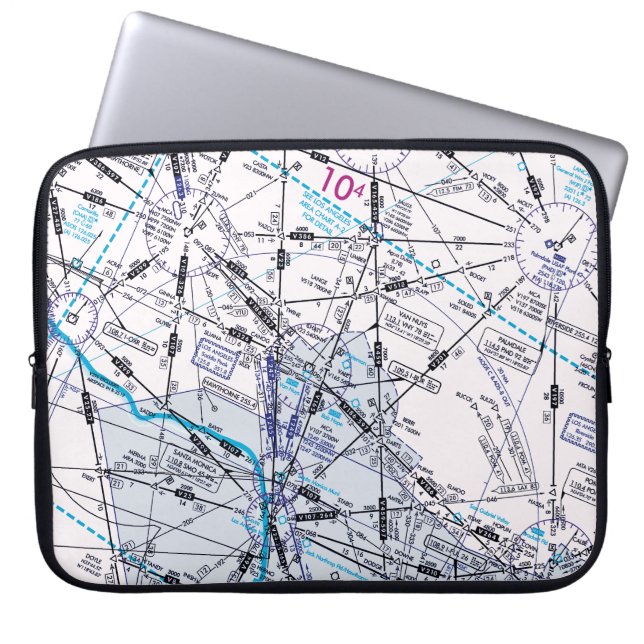Luchtvaartschema Laptop Sleeve (Voorkant)