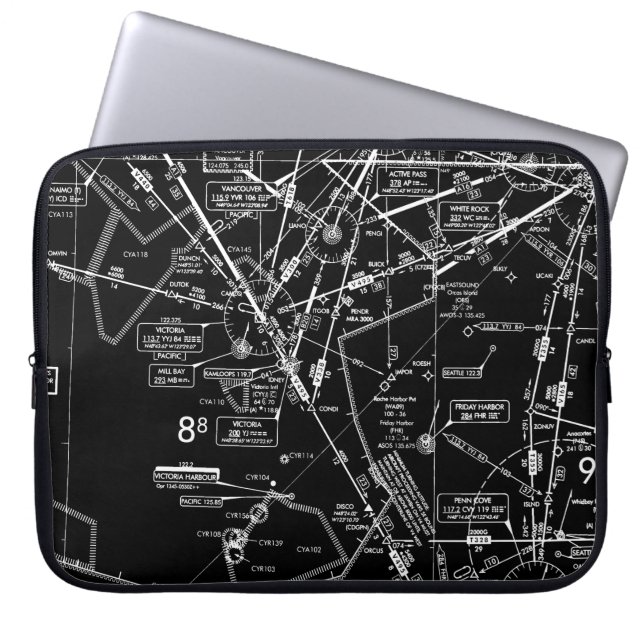 Luchtvaartschema Laptop Sleeve (Voorkant)