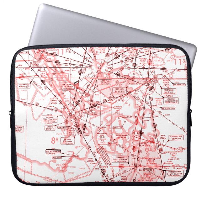 Luchtvaartschema Laptop Sleeve (Voorkant)