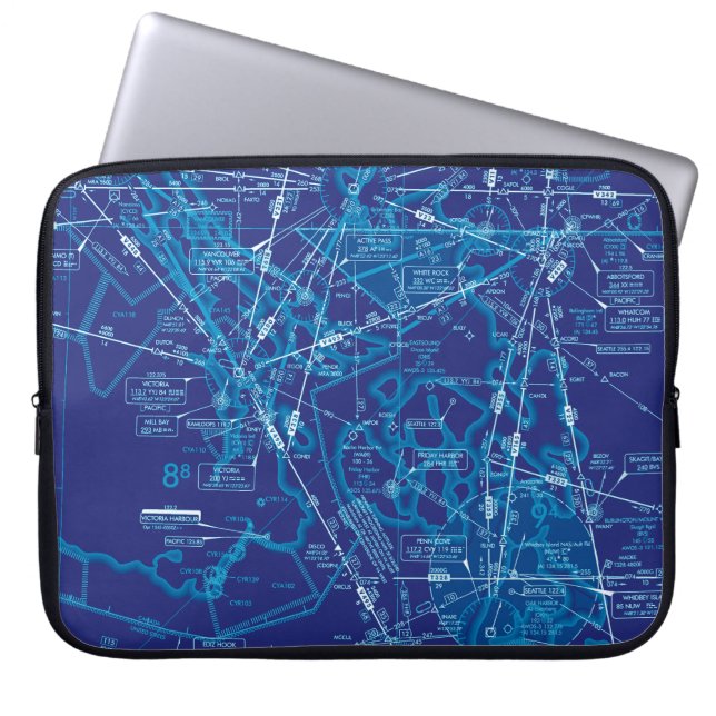 Luchtvaartschema Laptop Sleeve (Voorkant)