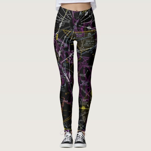 Luchtvaartschema Leggings (Voorkant)