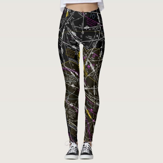 Luchtvaartschema Leggings (Voorkant)