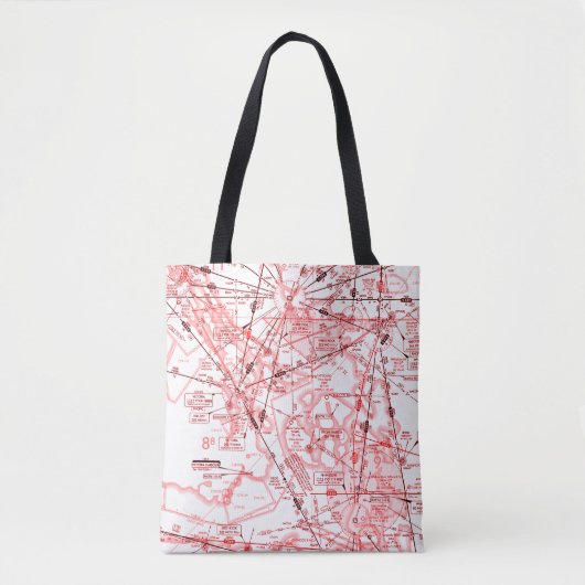 Luchtvaartschema Tote Bag (Voorkant)