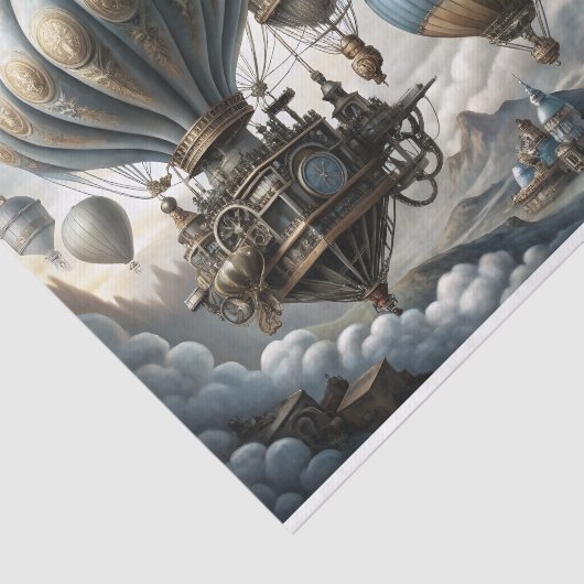 Luchtvaartschepen van Sky City ontkoppeld Tissuepapier (Detail)