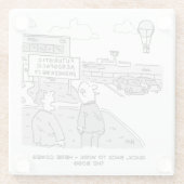 Luchtvaartschepen voor de ruimtevaart glazen onderzetter (Achterkant)