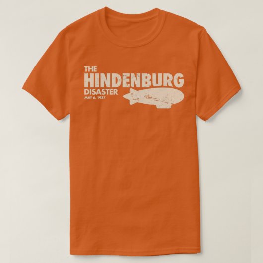 Luchtvaartschip Blimp rigide de ramp in Hindenburg T-shirt (Design voorkant)