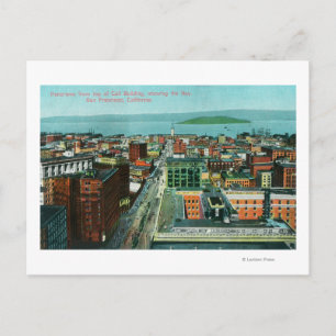 Luchtvaartschip Uitzicht van de Stad van het Gebou Briefkaart