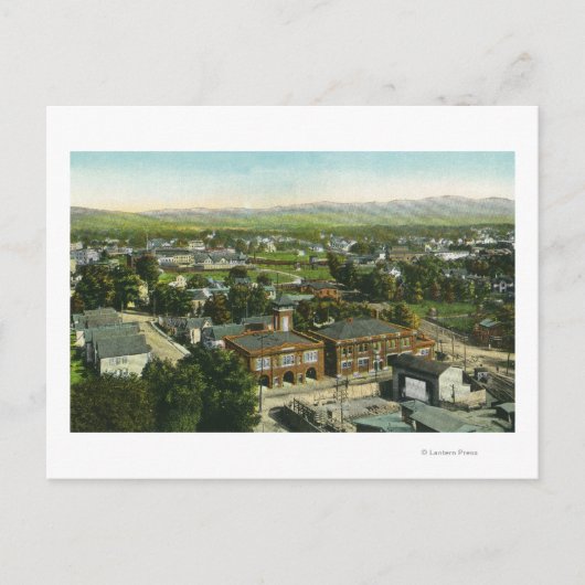 Luchtvaartstation en Uitzicht van de stad Briefkaart (Voorkant)