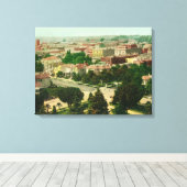 Luchtvaartstation van de stad canvas afdruk (Insitu (Houten vloer))