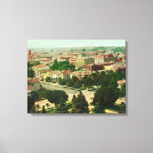 Luchtvaartstation van de stad canvas afdruk (Voorkant)