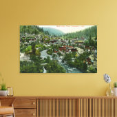 Luchtvaartstation van de stad Dunsmuir, CA Canvas Afdruk (Insitu (Woonkamer))