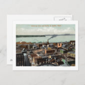 Luchtvaartstation van de stad en de haven briefkaart (Voorkant / Achterkant)