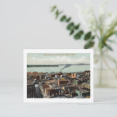 Luchtvaartstation van de stad en de haven briefkaart (Staand voorkant)