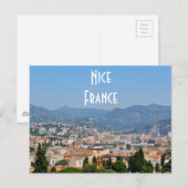 Luchtvaartstation van de stad Nice in Frankrijk Briefkaart (Voorkant / Achterkant)