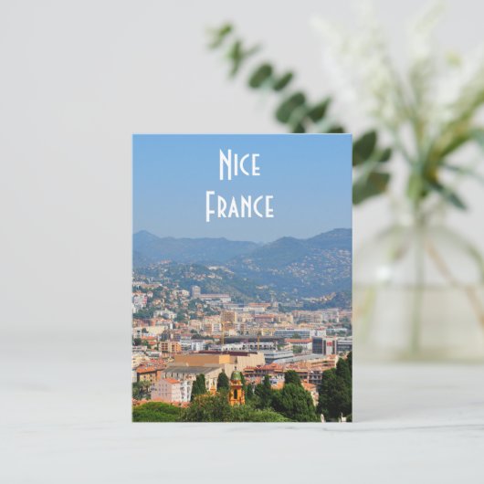 Luchtvaartstation van de stad Nice in Frankrijk Briefkaart (Staand voorkant)