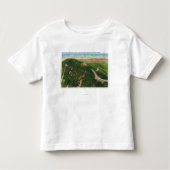 LuchtvaartsUitzicht van Winding Hwy en Summit Bldg Kinder Shirts (Voorkant)
