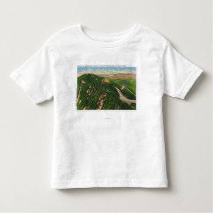 LuchtvaartsUitzicht van Winding Hwy en Summit Bldg Kinder Shirts