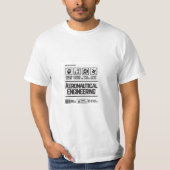 luchtvaarttechniek t-shirt (Voorkant)