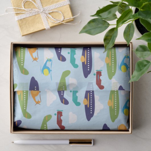 Luchtvaartthema Tissuepapier (Geschenk)