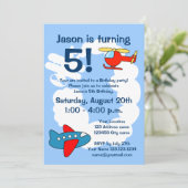 Luchtvaartthema Uitnodigingen van feestdagen voor  (Staand voorkant)