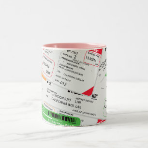 Luchtvaarttickets Tweekleurige Koffiemok