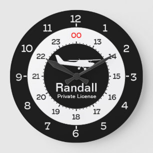 LUCHTVAARTTIJD - 12-UUR FORMAAT GROTE KLOK